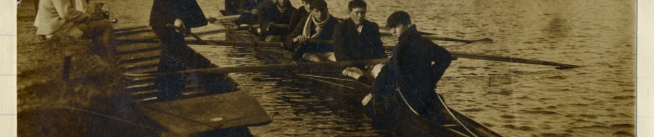 Photograph of Chapman rowing at Oxford
